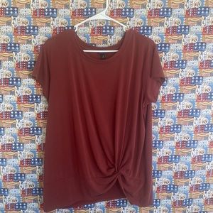 Torrid Front Knot Short Sleeve Top